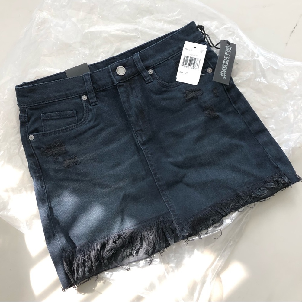 Black Denim Skirt